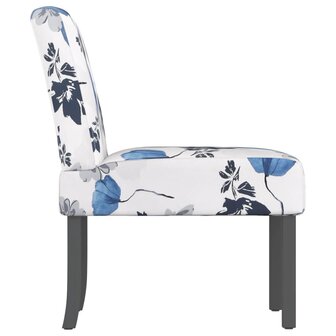Stoel gebloemd stof blauw