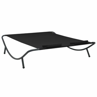 Loungebed stof zwart