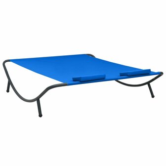 Loungebed stof blauw