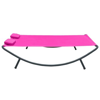 Loungebed stof roze