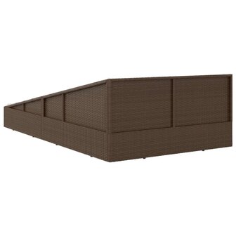 Tuinbed 110x200 cm poly rattan bruin