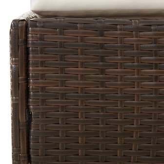 Tuinbed 110x200 cm poly rattan bruin