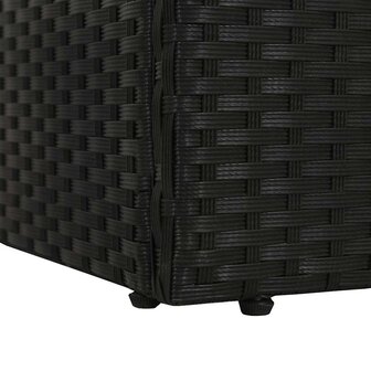 Tuinbed 195x60 cm poly rattan zwart