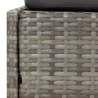Tuinbed 110x200 cm poly rattan grijs