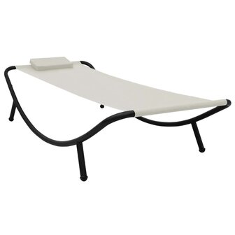 Tuinbed 200x90 cm staal cr&egrave;me