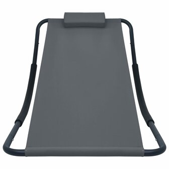 Tuinbed 200x90 cm staal grijs