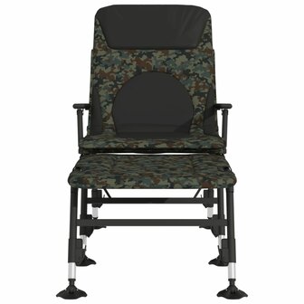 Visbed met verstelbare modderpoten inklapbaar camouflage
