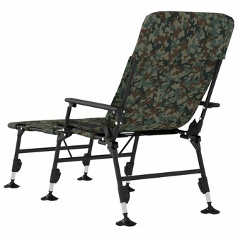 Visbed met verstelbare modderpoten inklapbaar camouflage