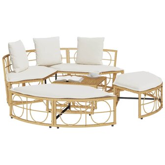 Loungebed voor buiten zonder luifel poly rattan