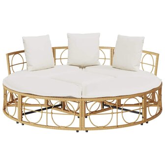Loungebed voor buiten zonder luifel poly rattan