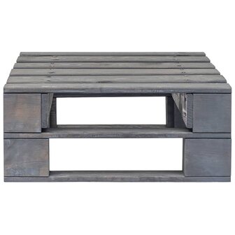 Tuinhocker pallet hout grijs