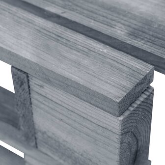 Tuinhocker pallet hout grijs