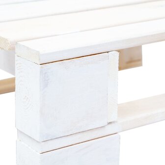 Tuinhocker pallet hout wit