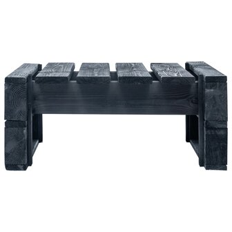 Tuinhocker pallet hout zwart