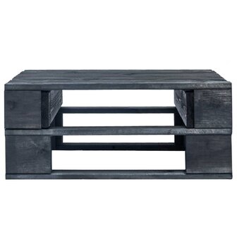 Tuinhocker pallet hout zwart