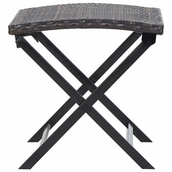 Kruk inklapbaar poly rattan bruin