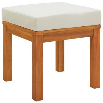 Tuinkrukjes 2 st met kussens 40x40x42 cm massief acaciahout