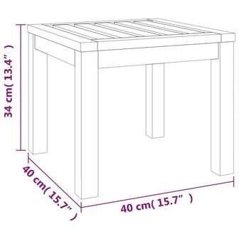 Tuinkrukjes 2 st met kussens 40x40x42 cm massief acaciahout
