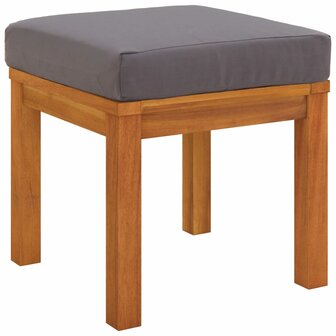 Tuinkrukjes 2 st met kussens 40x40x42 cm massief acaciahout