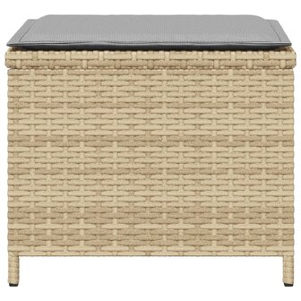 Tuinkrukken 4 st met kussens 41x41x36 cm poly rattan beige