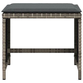 Tuinkrukken 4 st met kussens 41x41x36 cm poly rattan grijs