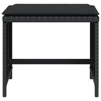 Tuinkrukken 4 st met kussens 41x41x36 cm poly rattan zwart