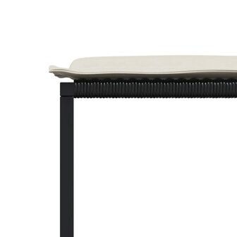 Tuinkrukken met kussens 4 st poly rattan zwart