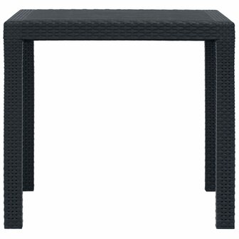 3-delige Tuinset rattan-look kunststof antraciet