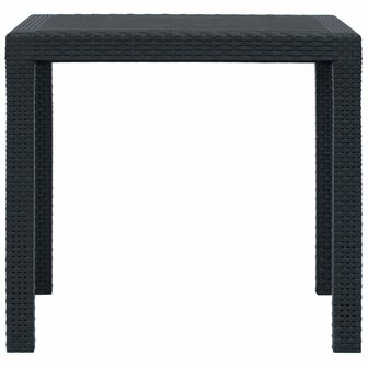 5-delige Tuinset rattan-look kunststof antraciet