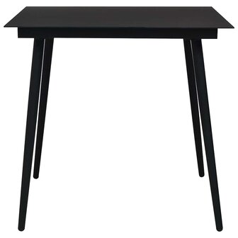 5-delige Tuinset PVC-rattan zwart