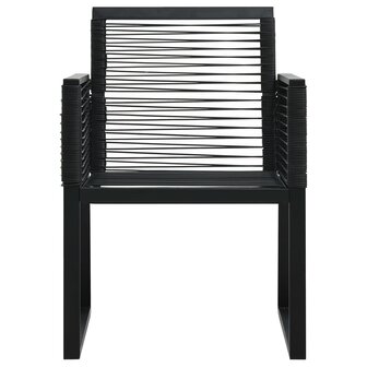 9-delige Tuinset PVC-rattan zwart