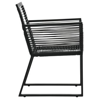 9-delige Tuinset PVC-rattan zwart