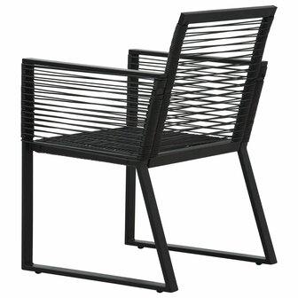 9-delige Tuinset PVC-rattan zwart