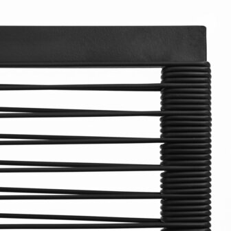 9-delige Tuinset PVC-rattan zwart