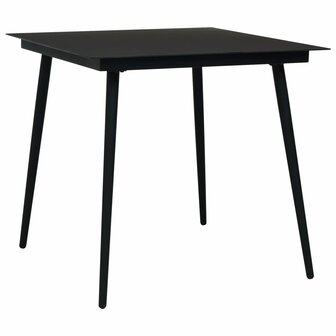 5-delige Tuinset poly rattan en glas