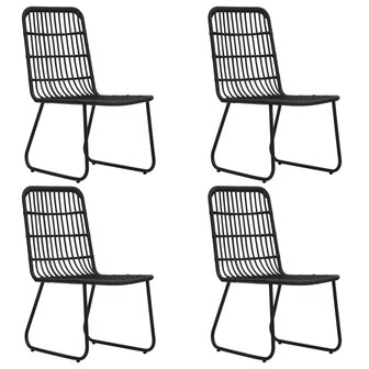 5-delige Tuinset poly rattan en glas