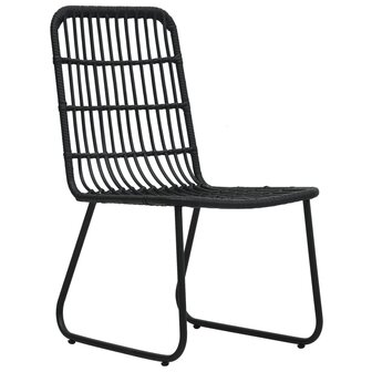 5-delige Tuinset poly rattan en glas