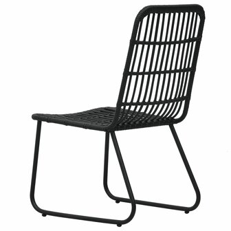 5-delige Tuinset poly rattan en glas