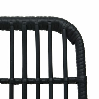 5-delige Tuinset poly rattan en glas
