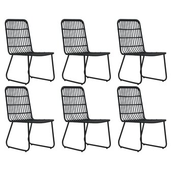 7-delige Tuinset poly rattan en glas