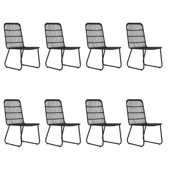 9-delige Tuinset poly rattan en glas