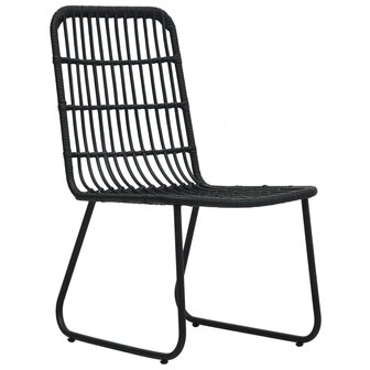 5-delige Tuinset poly rattan en glas