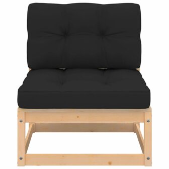 5-delige Loungeset met kussens massief grenenhout