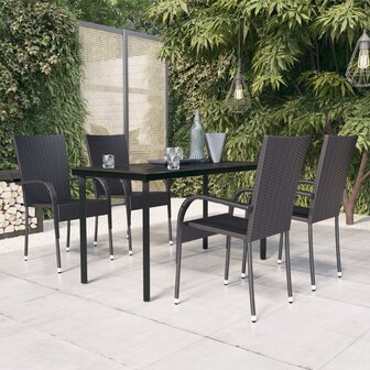 5-delige Tuinset zwart