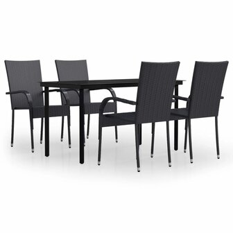 5-delige Tuinset zwart