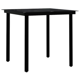 5-delige Tuinset grijs en zwart