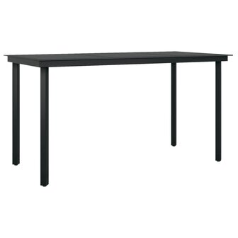 5-delige Tuinset grijs en zwart
