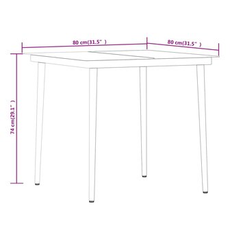 3-delige Tuinset zwart