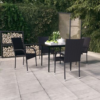 5-delige Tuinset zwart