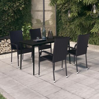 5-delige Tuinset zwart